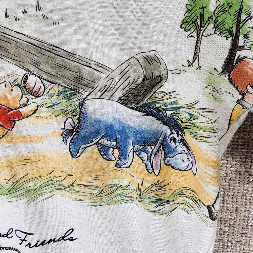 Winnie The Pooh Good Friends Great Adventures Sweatshirt Womens L Gray - Picture 4 of 12